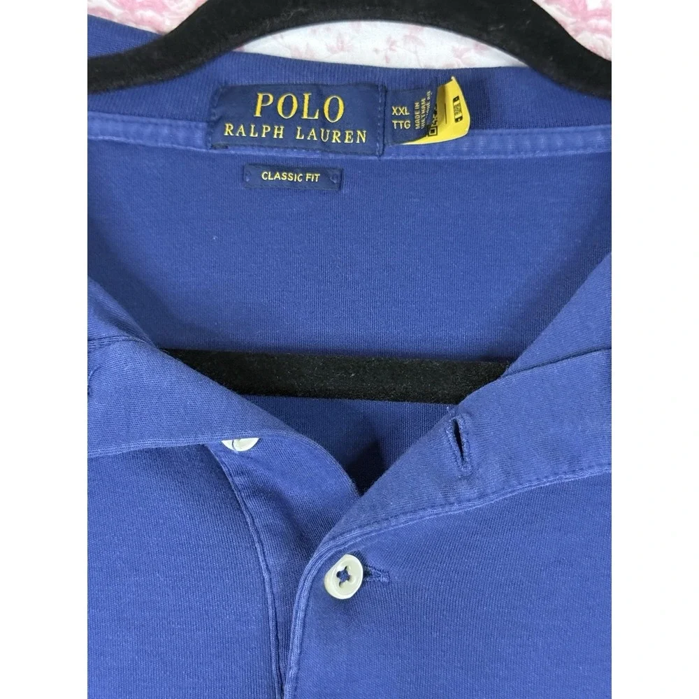 Polo Ralph Lauren Blue Polo Shirt Men's XXL Classic Fit Big Pony Logo